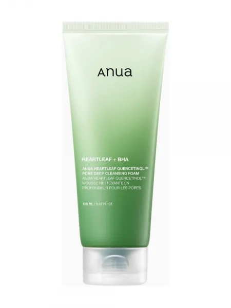 Anua Heartleaf Quercetinol Pore Deep Cleansing Foam 150ml – Αφρός Καθαρισμού Προσώπου με Heartleaf & BHA για Πόρους & Λιπαρότητα