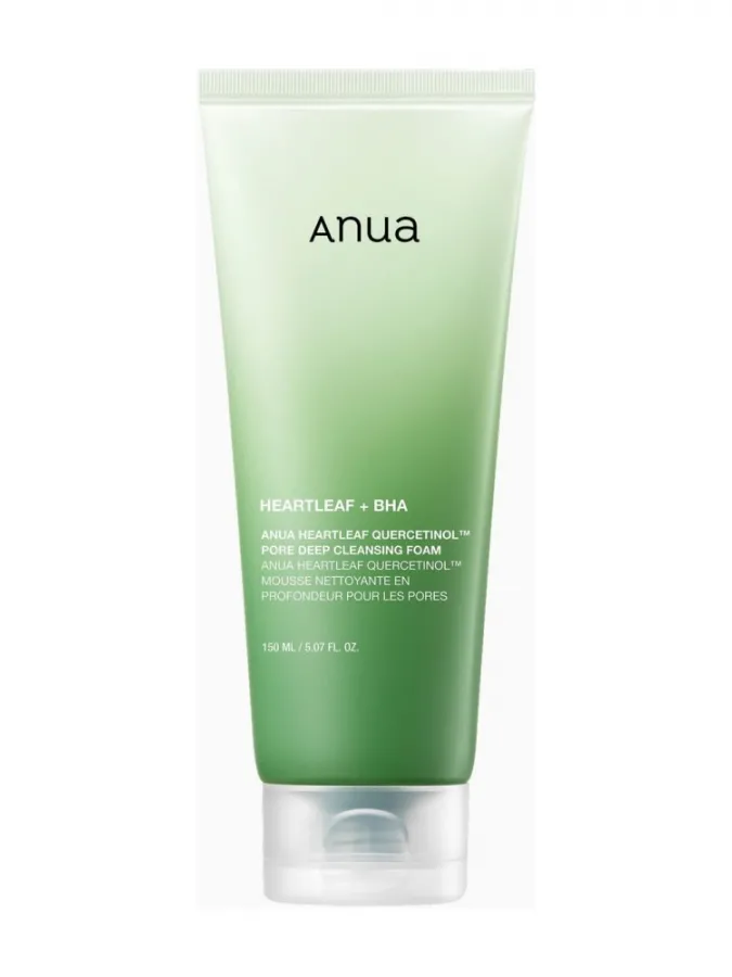 Anua Heartleaf Quercetinol Pore Deep Cleansing Foam 150ml – Αφρός Καθαρισμού Προσώπου με Heartleaf & BHA για Πόρους & Λιπαρότητα