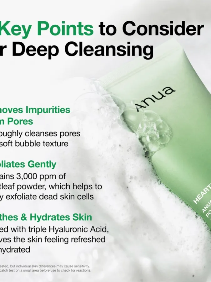 Anua Heartleaf Quercetinol Pore Deep Cleansing Foam 150ml – Αφρός Καθαρισμού Προσώπου με Heartleaf & BHA για Πόρους & Λιπαρότητα