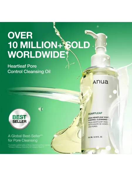 Anua Heartleaf Pore Control Cleansing Oil 200ml – Λάδι Καθαρισμού & Ντεμακιγιάζ Προσώπου για Πόρους, Μαύρα Στίγματα & Λιπαρότητα