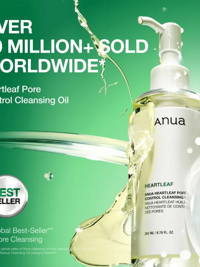 Anua Heartleaf Pore Control Cleansing Oil 200ml – Λάδι Καθαρισμού & Ντεμακιγιάζ Προσώπου για Πόρους, Μαύρα Στίγματα & Λιπαρότητα