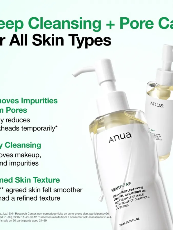 Anua Heartleaf Pore Control Cleansing Oil 200ml – Λάδι Καθαρισμού & Ντεμακιγιάζ Προσώπου για Πόρους, Μαύρα Στίγματα & Λιπαρότητα