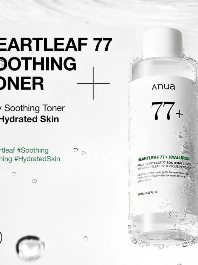 Anua Heartleaf 77% Soothing Toner 250ml – Καταπραϋντικό Toner Προσώπου με Heartleaf για Ενυδάτωση, Δροσιά & Ευαίσθητη Επιδερμίδα