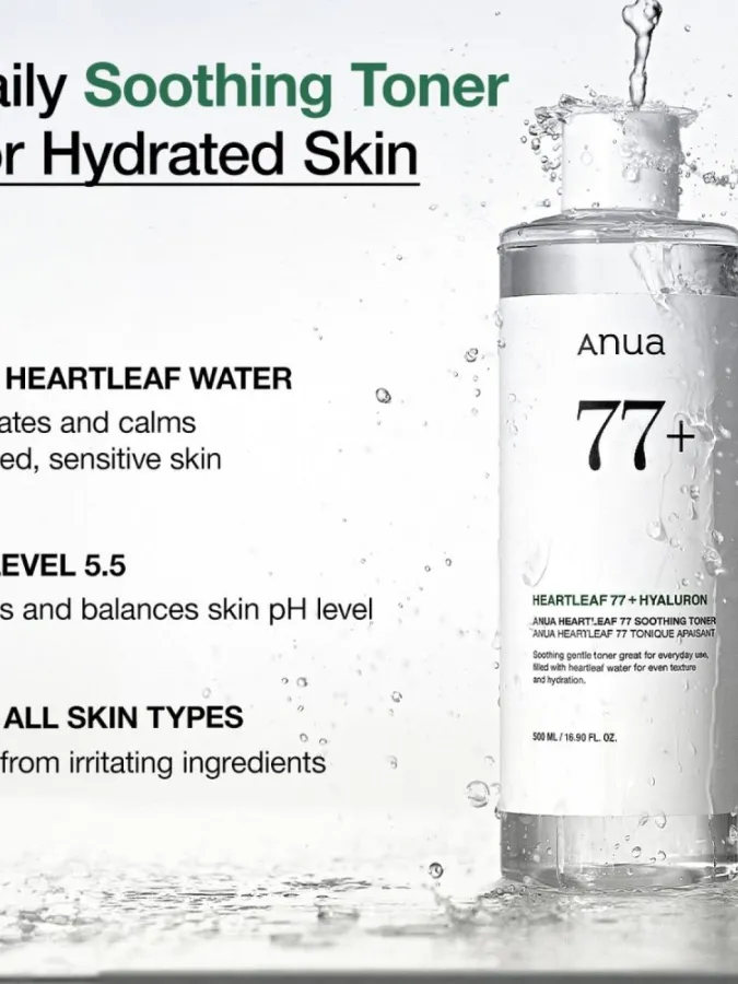 Anua Heartleaf 77% Soothing Toner 250ml – Καταπραϋντικό Toner Προσώπου με Heartleaf για Ενυδάτωση, Δροσιά & Ευαίσθητη Επιδερμίδα