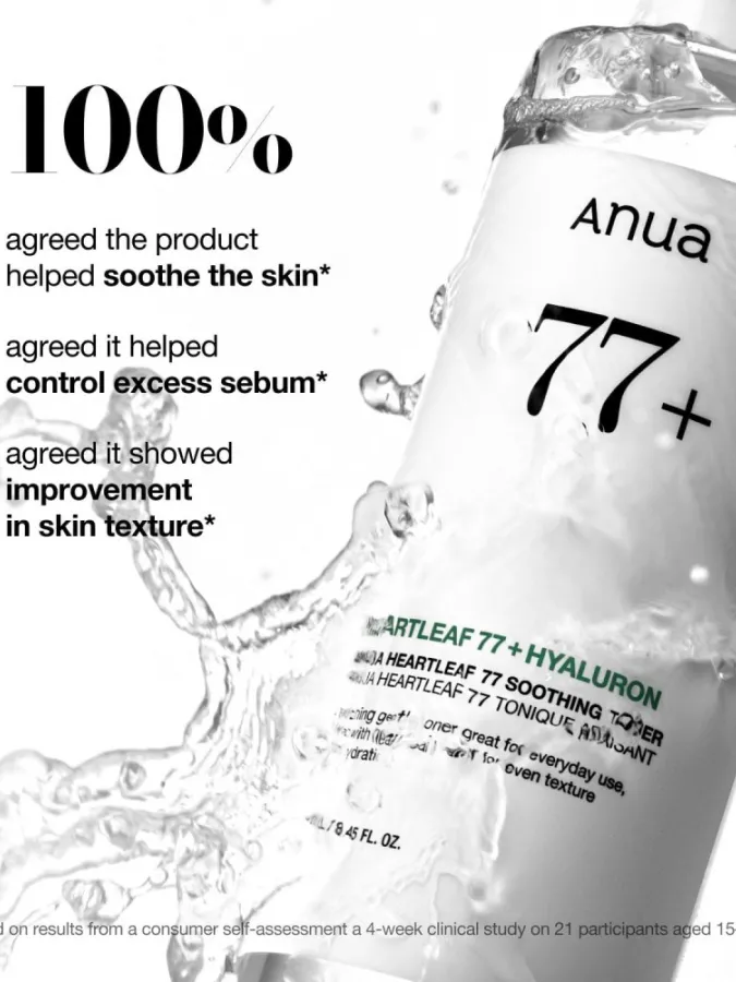 Anua Heartleaf 77% Soothing Toner 250ml – Καταπραϋντικό Toner Προσώπου με Heartleaf για Ενυδάτωση, Δροσιά & Ευαίσθητη Επιδερμίδα