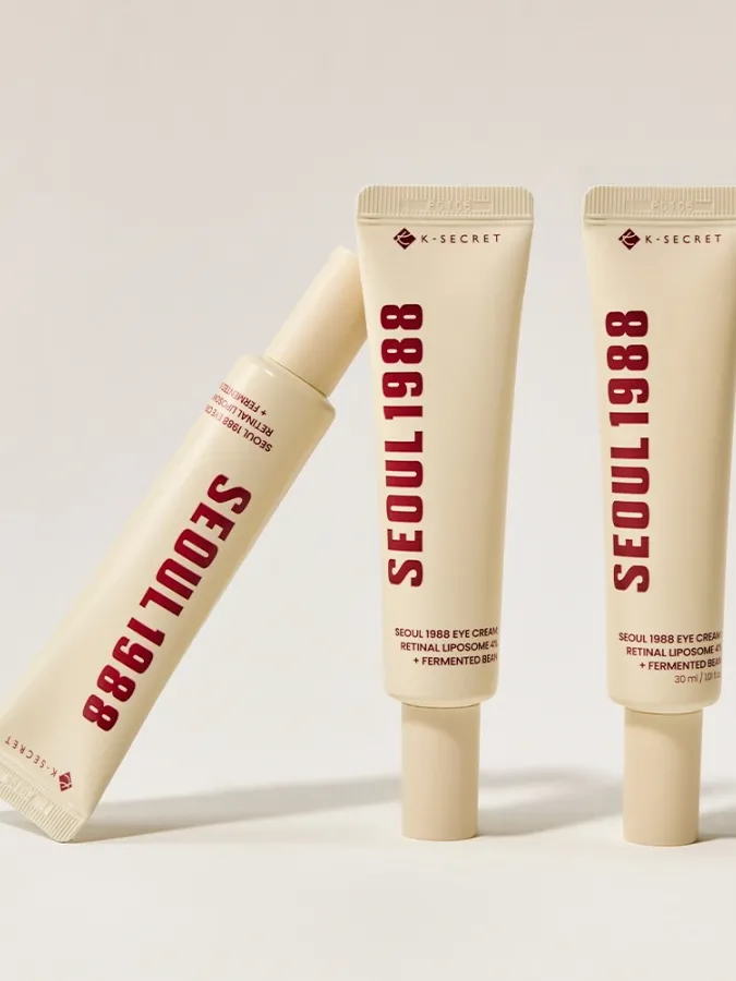 K-Secret SEOUL 1988 Eye Cream: Retinal Liposome 4% + Fermented Bean 30ml – Κρέμα Ματιών με Retinal για Ρυτίδες, Ελαστικότητα & Μαύρους Κύκλους