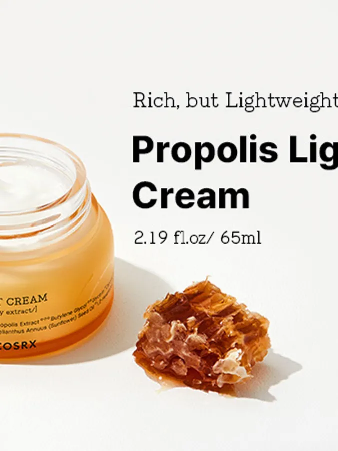 COSRX Full Fit Propolis Light Cream 65ml – Κρέμα Προσώπου με Πρόπολη για Ενυδάτωση, Θρέψη & Λάμψη