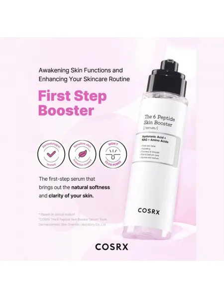 COSRX The 6 Peptide Skin Booster Serum 150ml – Booster Ορός Προσώπου με 6 Πεπτίδια για Σύσφιξη, Ελαστικότητα, Λάμψη & Λεία Υφή