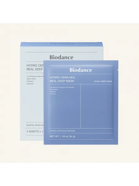 Biodance Hydro Cera-nol Real Deep Mask 34g – Μάσκα Υδρογέλης Προσώπου 1τμχ με Κεραμίδια & Πανθενόλη για Καταπράυνση, Ενυδάτωση & Ενίσχυση Φραγμού