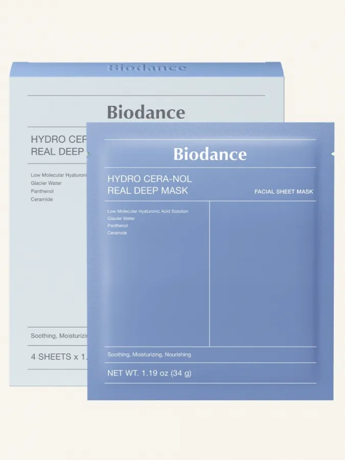 Biodance Hydro Cera-nol Real Deep Mask 34g – Μάσκα Υδρογέλης Προσώπου 1τμχ με Κεραμίδια & Πανθενόλη για Καταπράυνση, Ενυδάτωση & Ενίσχυση Φραγμού