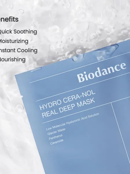 Biodance Hydro Cera-nol Real Deep Mask 34g – Μάσκα Υδρογέλης Προσώπου 1τμχ με Κεραμίδια & Πανθενόλη για Καταπράυνση, Ενυδάτωση & Ενίσχυση Φραγμού