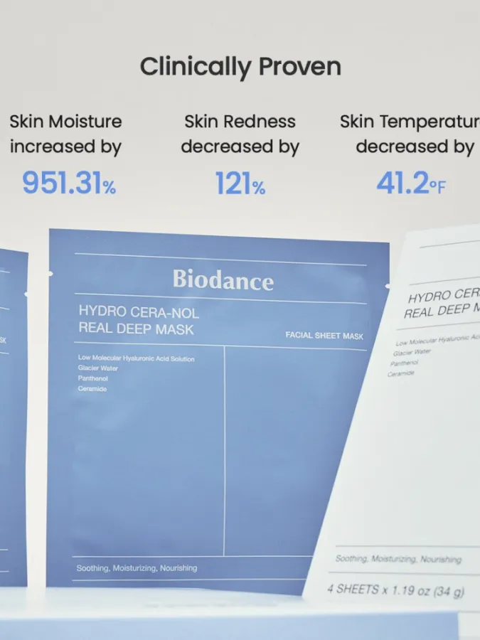 Biodance Hydro Cera-nol Real Deep Mask 34g – Μάσκα Υδρογέλης Προσώπου 1τμχ με Κεραμίδια & Πανθενόλη για Καταπράυνση, Ενυδάτωση & Ενίσχυση Φραγμού