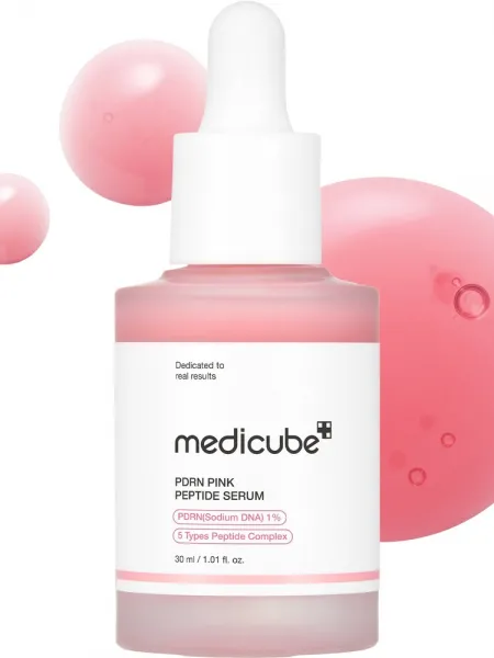 Medicube PDRN Pink Peptide Serum 30ml – Ορός Προσώπου με Salmon DNA PDRN & Πεπτίδια για Λάμψη, Σύσφιξη & Ομοιόμορφο Τόνο