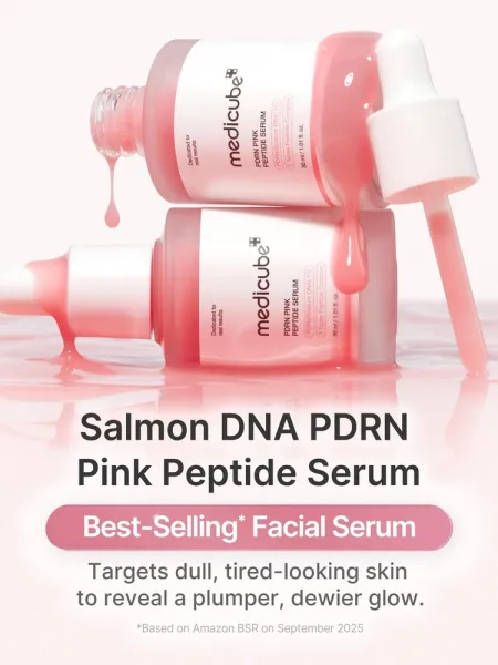 Medicube PDRN Pink Peptide Serum 30ml – Ορός Προσώπου με Salmon DNA PDRN & Πεπτίδια για Λάμψη, Σύσφιξη & Ομοιόμορφο Τόνο