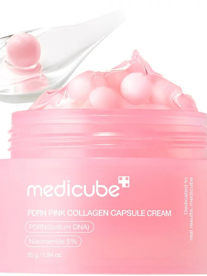 Medicube PDRN Pink Collagen Capsule Cream 55g – Κρέμα Προσώπου με PDRN & Κολλαγόνο για Σύσφιξη, Λάμψη & Ενυδάτωση Medicube PDRN Pink Collagen Capsule Cream 55g – Κρέμα Προσώπου με PDRN & Κολλαγόνο για Σύσφιξη, Λάμψη & Ενυδάτωση