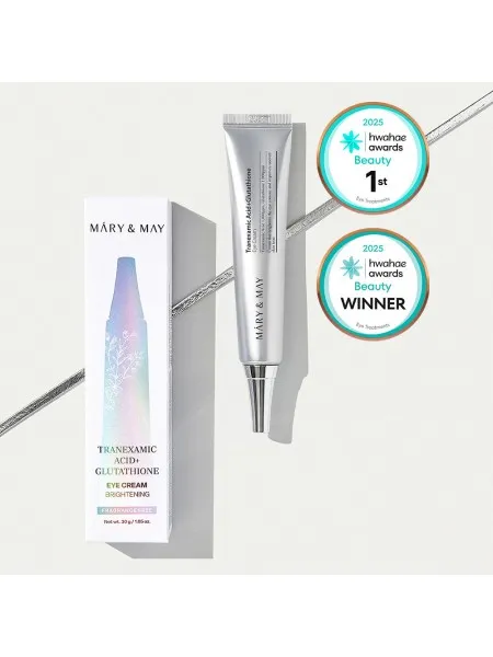 Mary&May Tranexamic Acid+Glutathione Eye Cream 30g – Κρέμα Ματιών με Tranexamic Acid & Γλουταθειόνη για Μαύρους Κύκλους, Δυσχρωμίες & Λάμψη