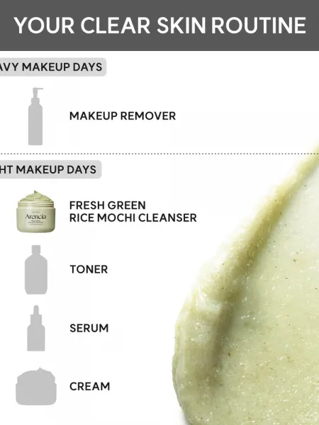 Arencia Fresh Green Rice Mochi Cleanser 120g – Καθαριστικό Προσώπου με Ρύζι για Πόρους, Μαύρα Στίγματα & Λιπαρότητα