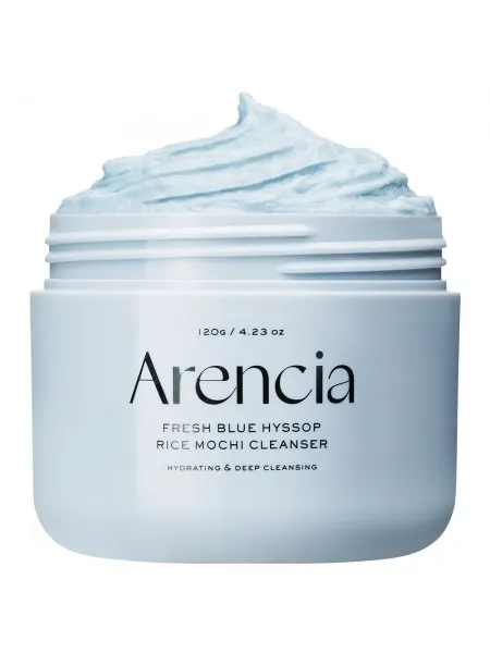 Arencia Fresh Blue Hyssop Rice Mochi Cleanser 120g – Καθαριστικό Προσώπου με Ρύζι για Βαθύ Καθαρισμό, Πόρους & Λιπαρότητα