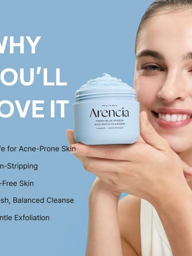 Arencia Fresh Blue Hyssop Rice Mochi Cleanser 120g – Καθαριστικό Προσώπου με Ρύζι για Βαθύ Καθαρισμό, Πόρους & Λιπαρότητα Arencia Fresh Blue Hyssop Rice Mochi Cleanser 120g – Καθαριστικό Προσώπου με Ρύζι για Βαθύ Καθαρισμό, Πόρους & Λιπαρότητα