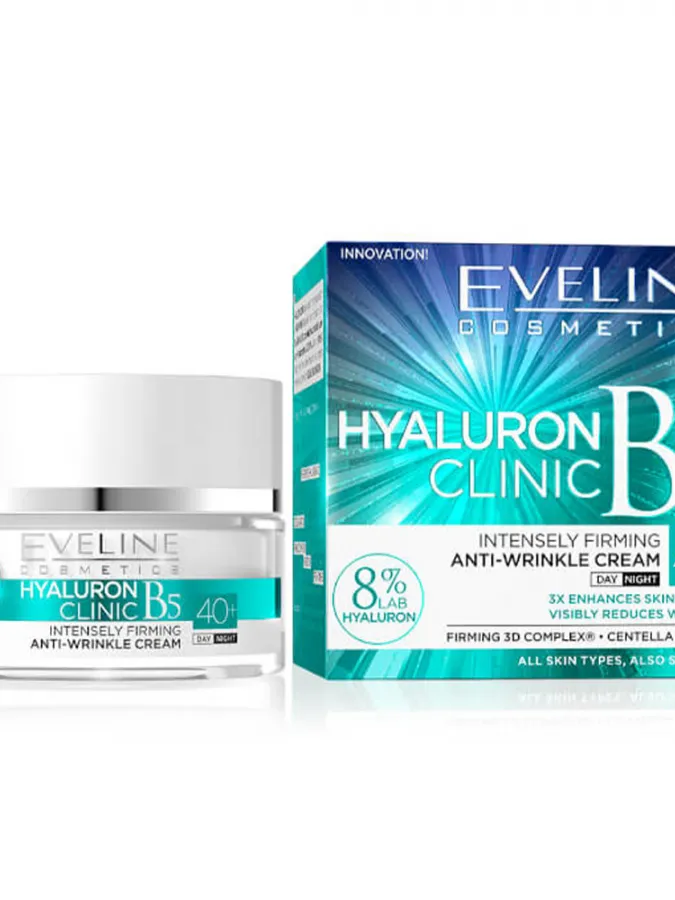 Eveline Cosmetics Hyaluron Clinic B5 Intensely Firming Anti-Wrinkle Cream 40+ 50ml – Κρέμα Προσώπου για Σύσφιξη, Ρυτίδες & Ενυδάτωση