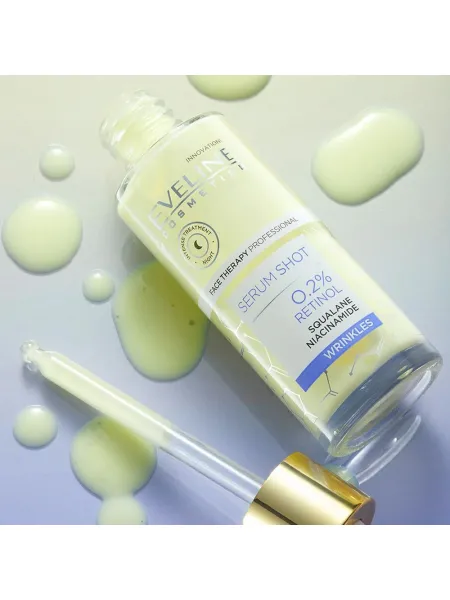 Eveline Cosmetics Face Therapy Professional Serum Shot 0.2% Retinol Treatment 30ml – Αντιγηραντικός Ορός Προσώπου για Ρυτίδες, Σύσφιξη & Ομοιόμορφο Τόνο