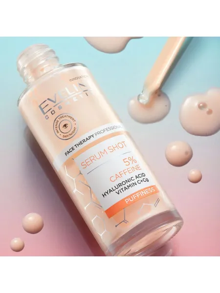 Eveline Cosmetics Face Therapy Professional Serum Shot 5% Caffeine Complex Invigorating Treatment 30ml – Ορός Ματιών για Μαύρους Κύκλους, Σακούλες & Ενυδάτωση