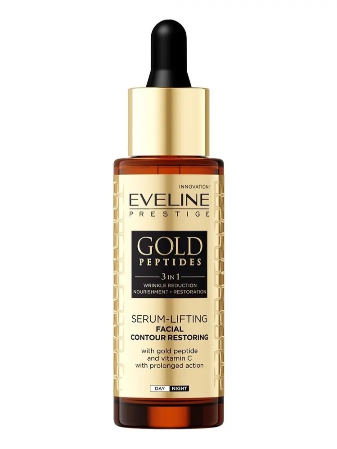 Eveline Gold Peptides Face-Lifting Serum 30ml – Ορός Προσώπου με Πεπτίδια για Σύσφιξη, Αντιρυτιδική Φροντίδα & Ελαστικότητα