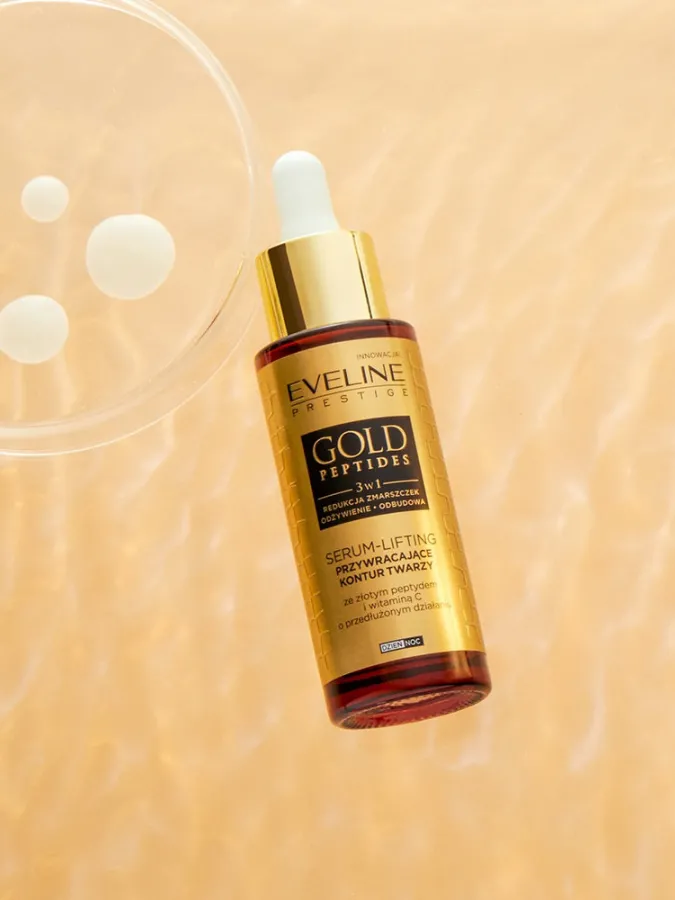 Eveline Gold Peptides Face-Lifting Serum 30ml – Ορός Προσώπου με Πεπτίδια για Σύσφιξη, Αντιρυτιδική Φροντίδα & Ελαστικότητα