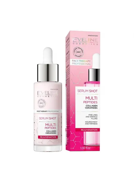 Eveline Cosmetics Face Therapy Professional Serum Shot Multipeptides Rejuvenating Treatment 30ml – Αντιγηραντικός Ορός Προσώπου για Σύσφιξη, Ελαστικότητα & Ρυτίδες