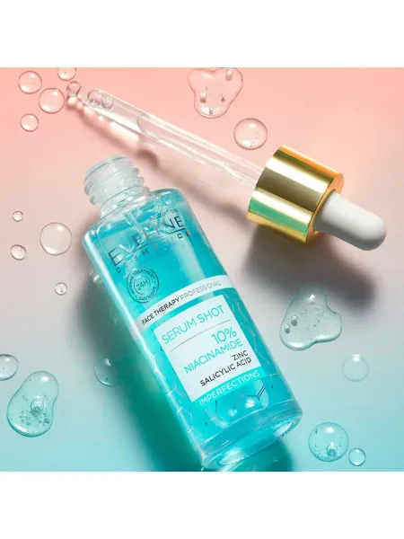 Eveline Cosmetics Face Therapy Professional Serum Shot 10% Niacinamide Treatment 30ml – Ορός Προσώπου για Λιπαρότητα, Πόρους & Ατέλειες