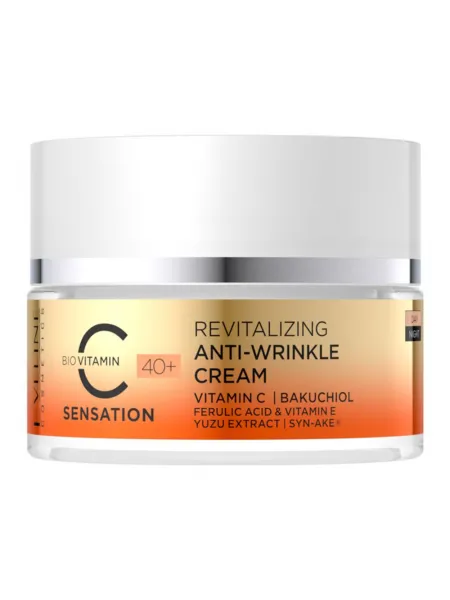 Eveline Cosmetics C Sensation 40+ Revitalizing Anti-Wrinkle Cream 50ml – Κρέμα Προσώπου με Βιταμίνη C για Ρυτίδες, Σύσφιξη & Λάμψη