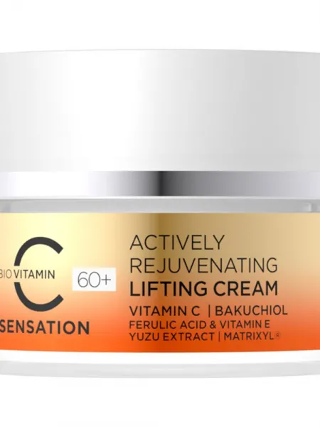 Eveline Cosmetics C Sensation 60+ Actively Rejuvenating Lifting Cream 50ml – Κρέμα Προσώπου με Βιταμίνη C για Σύσφιξη, Ρυτίδες & Λάμψη