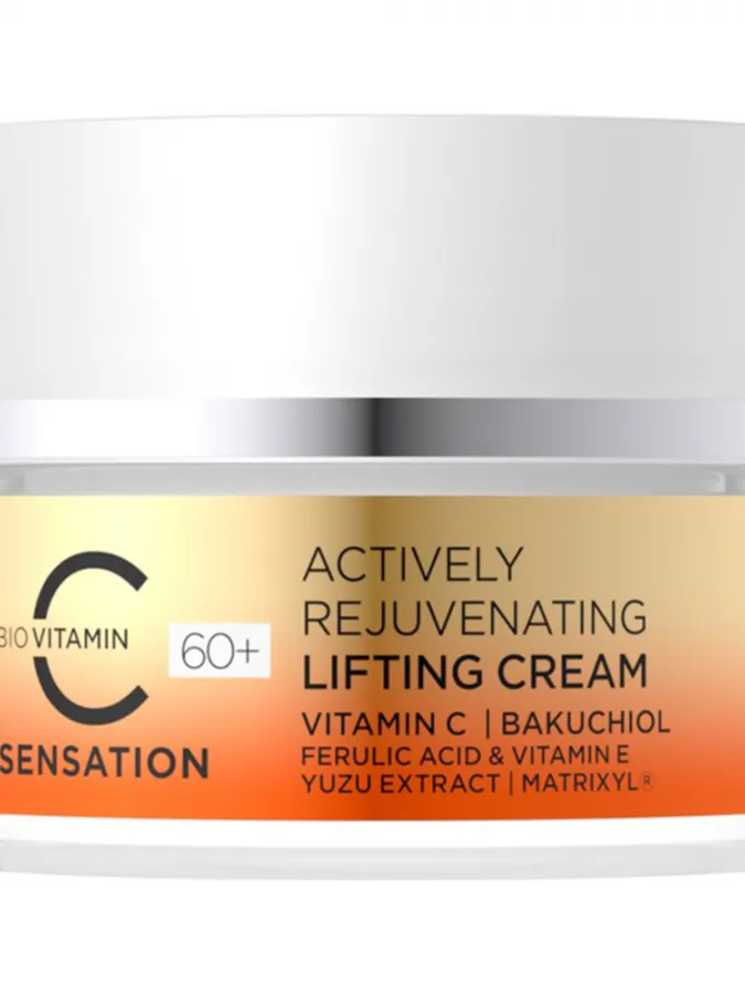 Eveline Cosmetics C Sensation 60+ Actively Rejuvenating Lifting Cream 50ml – Κρέμα Προσώπου με Βιταμίνη C για Σύσφιξη, Ρυτίδες & Λάμψη