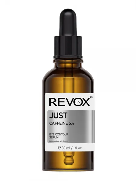 Revox B77 Just Caffeine 5% Eye Contour Serum 30ml – Ορός Ματιών με Καφεΐνη για Μαύρους Κύκλους, Πρήξιμο & Κουρασμένη Όψη