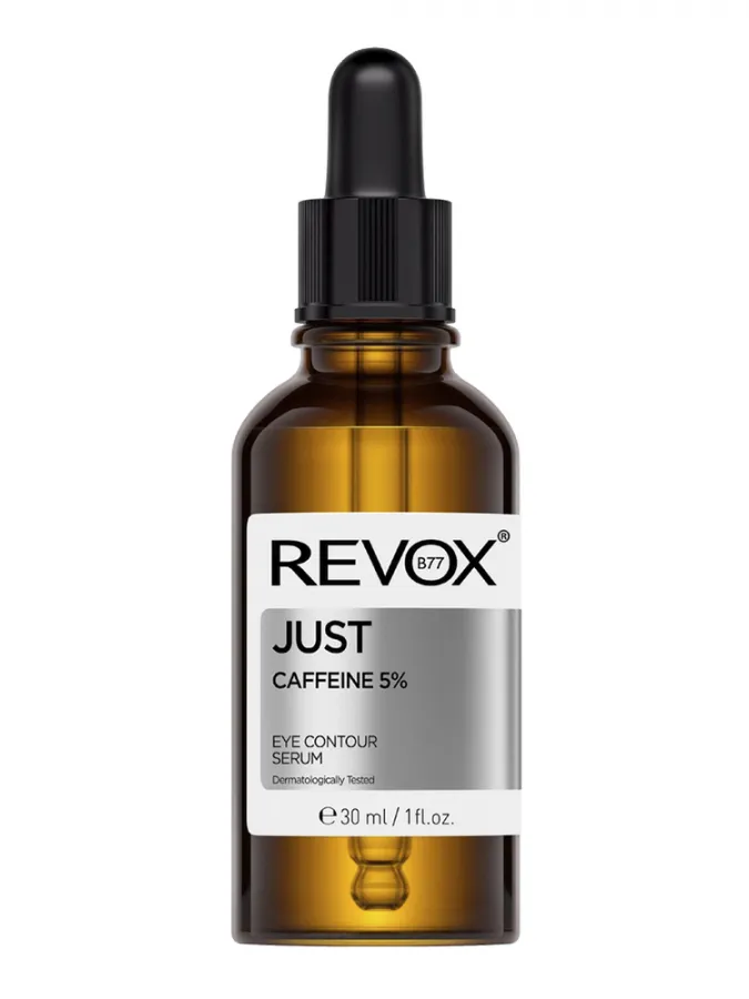 Revox B77 Just Caffeine 5% Eye Contour Serum 30ml – Ορός Ματιών με Καφεΐνη για Μαύρους Κύκλους, Πρήξιμο & Κουρασμένη Όψη
