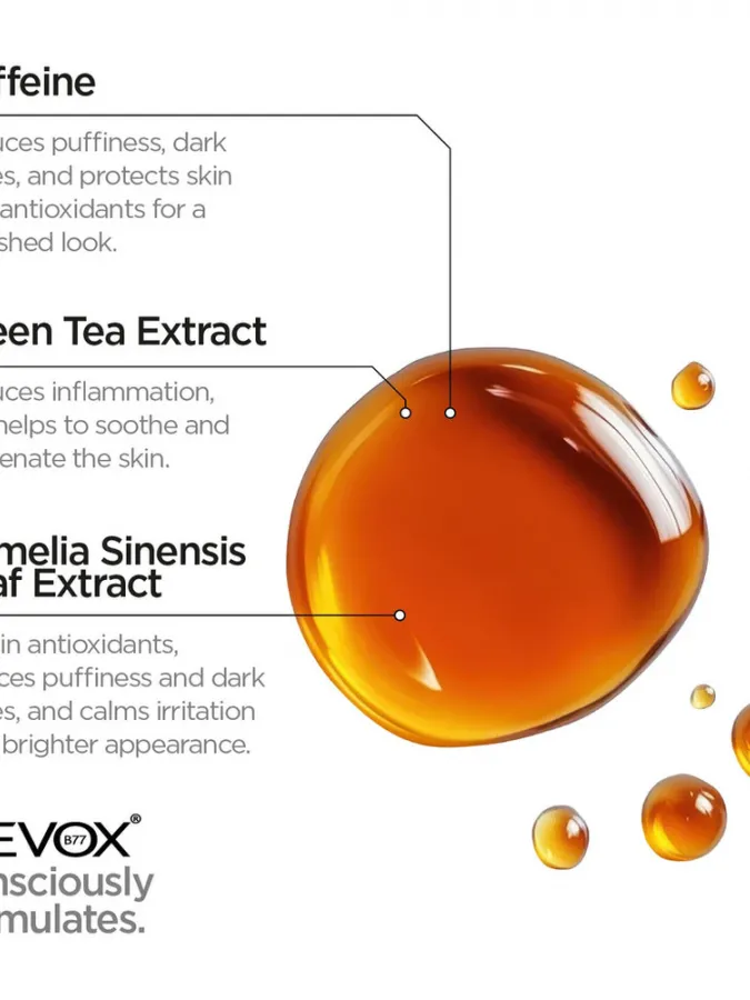 Revox B77 Just Caffeine 5% Eye Contour Serum 30ml – Ορός Ματιών με Καφεΐνη για Μαύρους Κύκλους, Πρήξιμο & Κουρασμένη Όψη