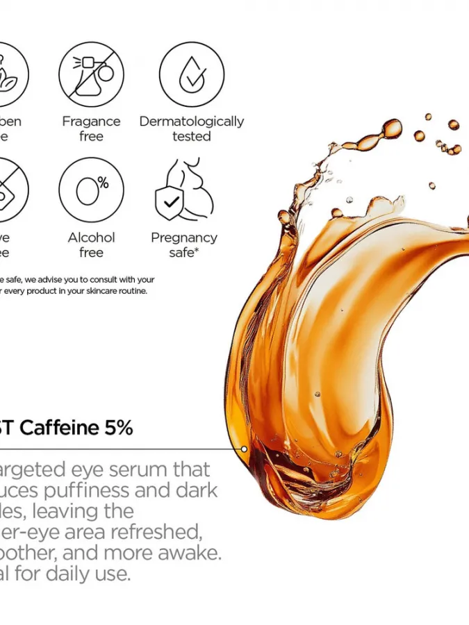 Revox B77 Just Caffeine 5% Eye Contour Serum 30ml – Ορός Ματιών με Καφεΐνη για Μαύρους Κύκλους, Πρήξιμο & Κουρασμένη Όψη