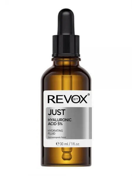Revox B77 Just Hyaluronic Acid 5% Hydrating Fluid 30ml – Ενυδατικός Ορός Προσώπου για Ενυδάτωση, Λεία Όψη & Λεπτές Γραμμές