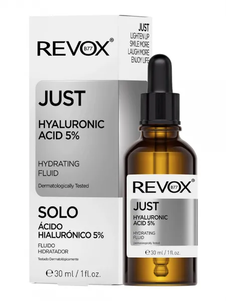 Revox B77 Just Hyaluronic Acid 5% Hydrating Fluid 30ml – Ενυδατικός Ορός Προσώπου για Ενυδάτωση, Λεία Όψη & Λεπτές Γραμμές