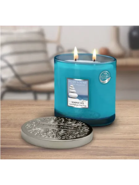 Heart and Home Άρωματικό Κερί με Διπλό Φυτίλι 40h 230gr #Αίσθηση Spa