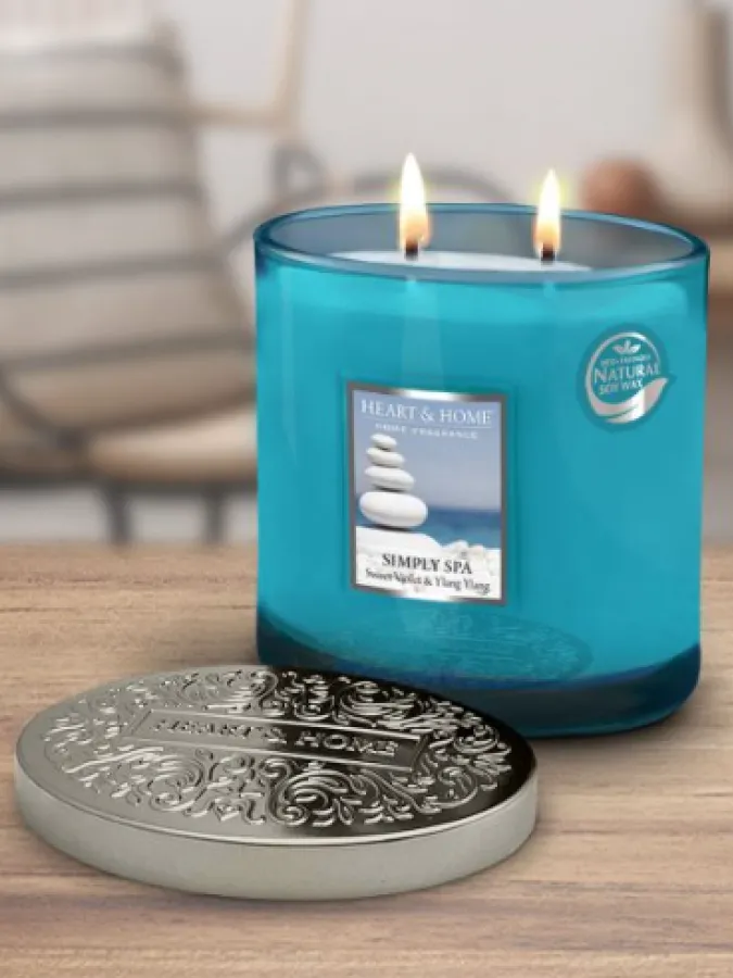 Heart and Home Άρωματικό Κερί με Διπλό Φυτίλι 40h 230gr #Αίσθηση Spa Heart and Home Άρωματικό Κερί με Διπλό Φυτίλι 40h 230gr #Αίσθηση Spa